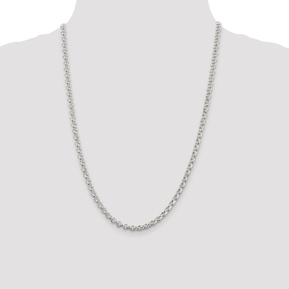 Sterling Silver 4.6mm Rolo Chain (QFC76-24)