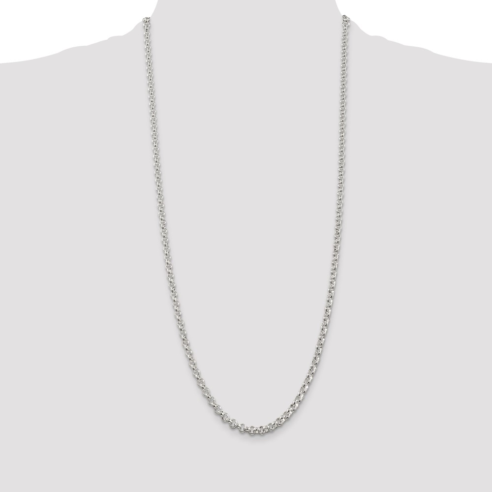 Sterling Silver 4.6mm Rolo Chain (QFC76-30)