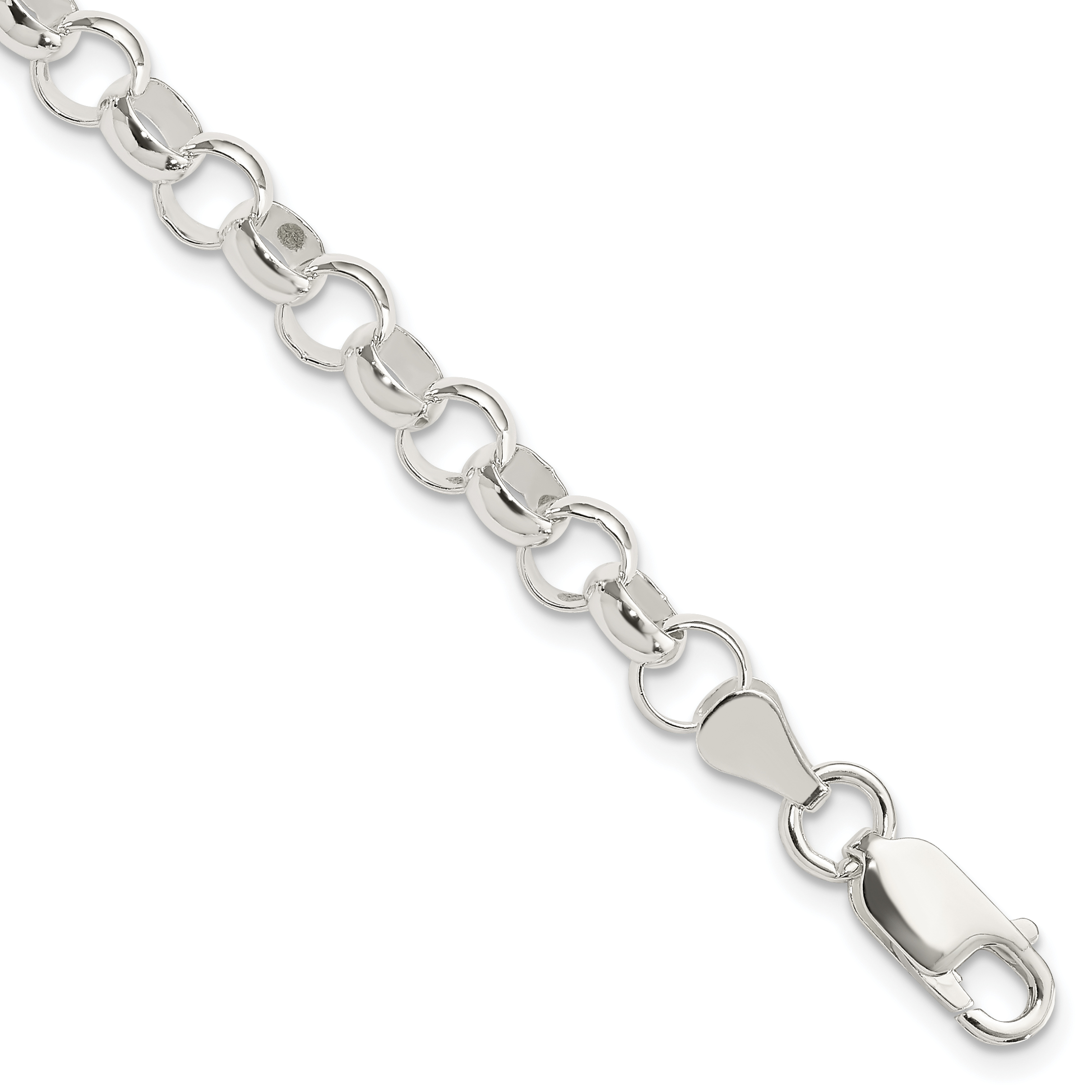 Sterling Silver 6.0mm Belcher Light Bracelet (QFC77-7.5)