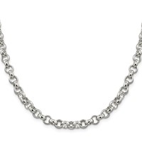 Sterling Silver 6.75mm Rolo Chain view 3