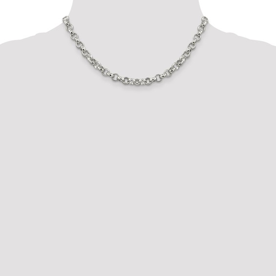 Sterling Silver 6.75mm Rolo Chain