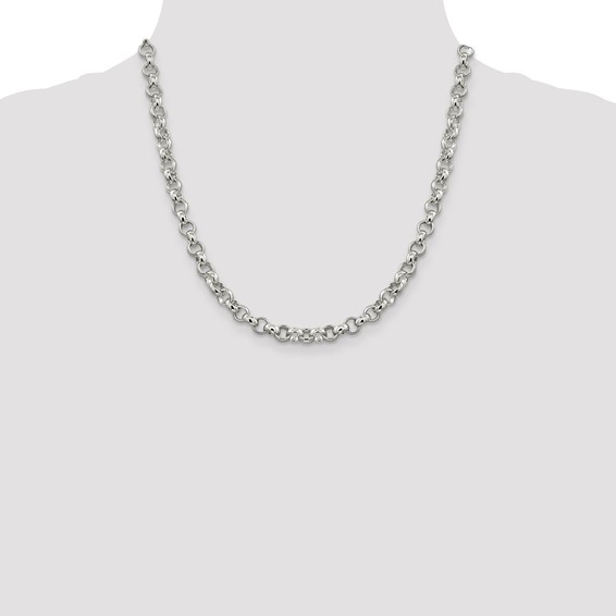 Sterling Silver 6.75mm Rolo Chain