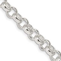 Sterling Silver 6.75mm Rolo Chain view 1