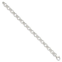 Sterling Silver Polished 8.00mm Belcher Light Bracelet, 7.5" view 2