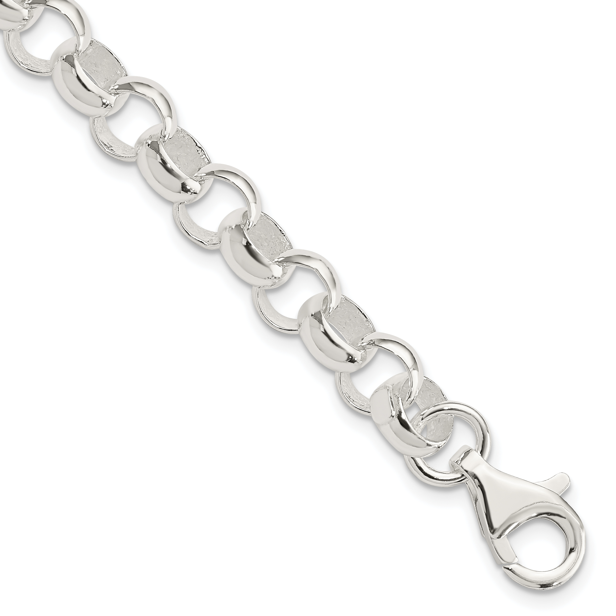Sterling Silver 8.00mm Belcher Light Bracelet (QFC79-7.5)
