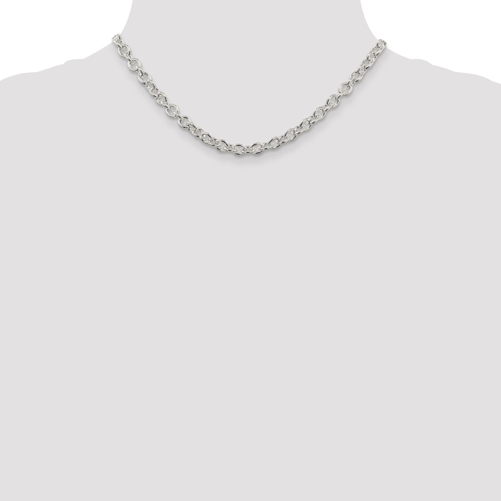 Sterling Silver 6.1mm Cable Chain (QFC8-16)