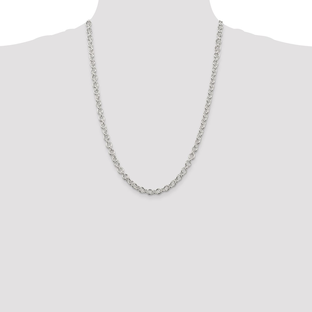Sterling Silver 6.1mm Cable Chain (QFC8-24)
