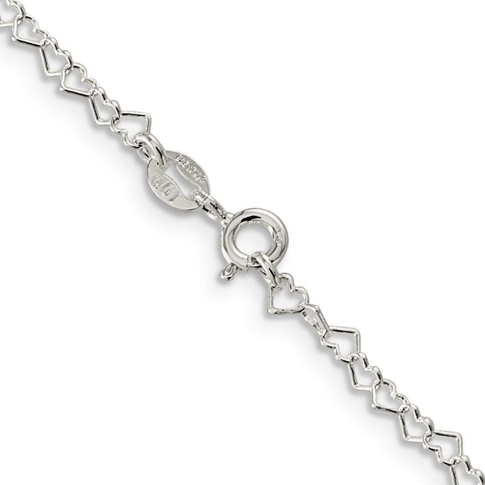 Sterling Silver 3.5mm Fancy Heart Link Chain (QFC81-16)
