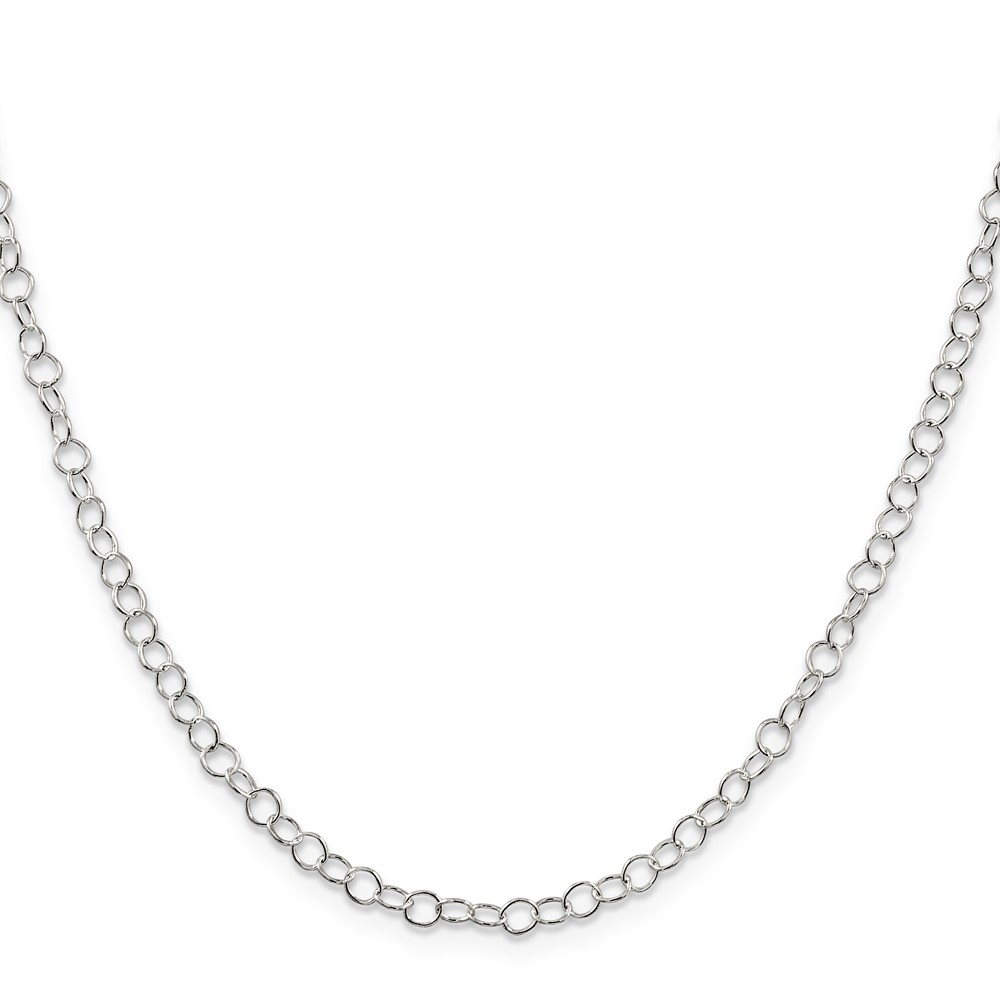 Sterling Silver 3.5mm Fancy Cable Chain (QFC82-24)
