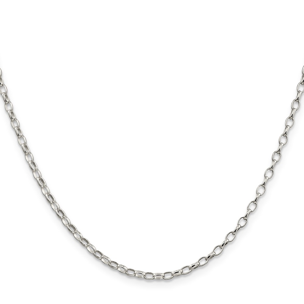 Sterling Silver 2.5mm Oval Fancy Rolo Chain (QFC85-30)