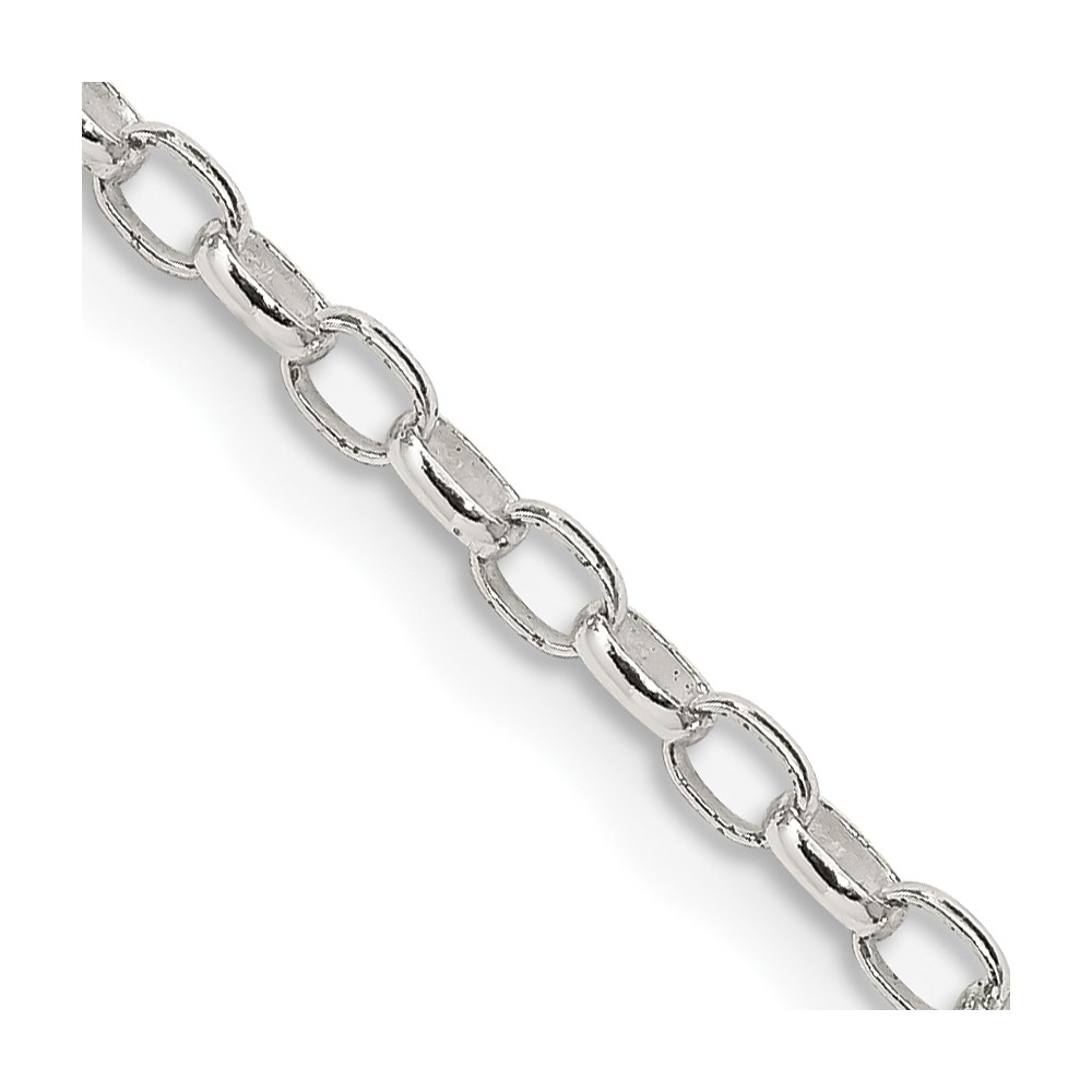 Sterling Silver 2.5mm Oval Fancy Rolo Chain (QFC85-30)