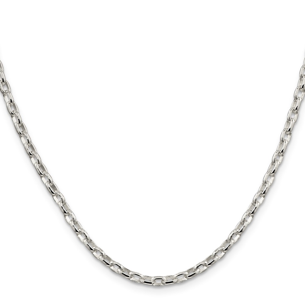 Sterling Silver 3.2mm Oval Fancy Rolo Chain (QFC86-16)
