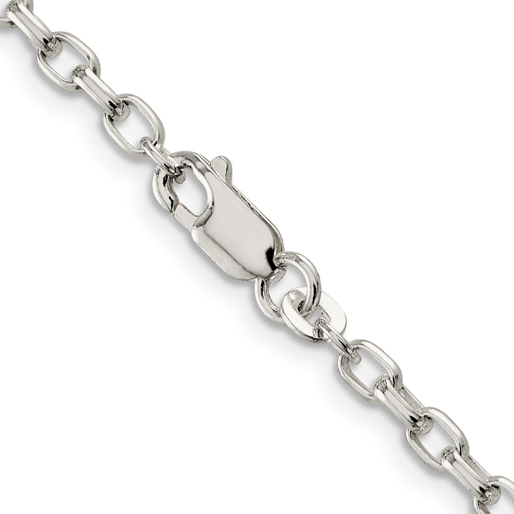 Sterling Silver 3.2mm Oval Fancy Rolo Chain (QFC86-16)