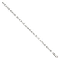 Sterling Silver 3.2mm Oval Fancy Rolo Chain view 2