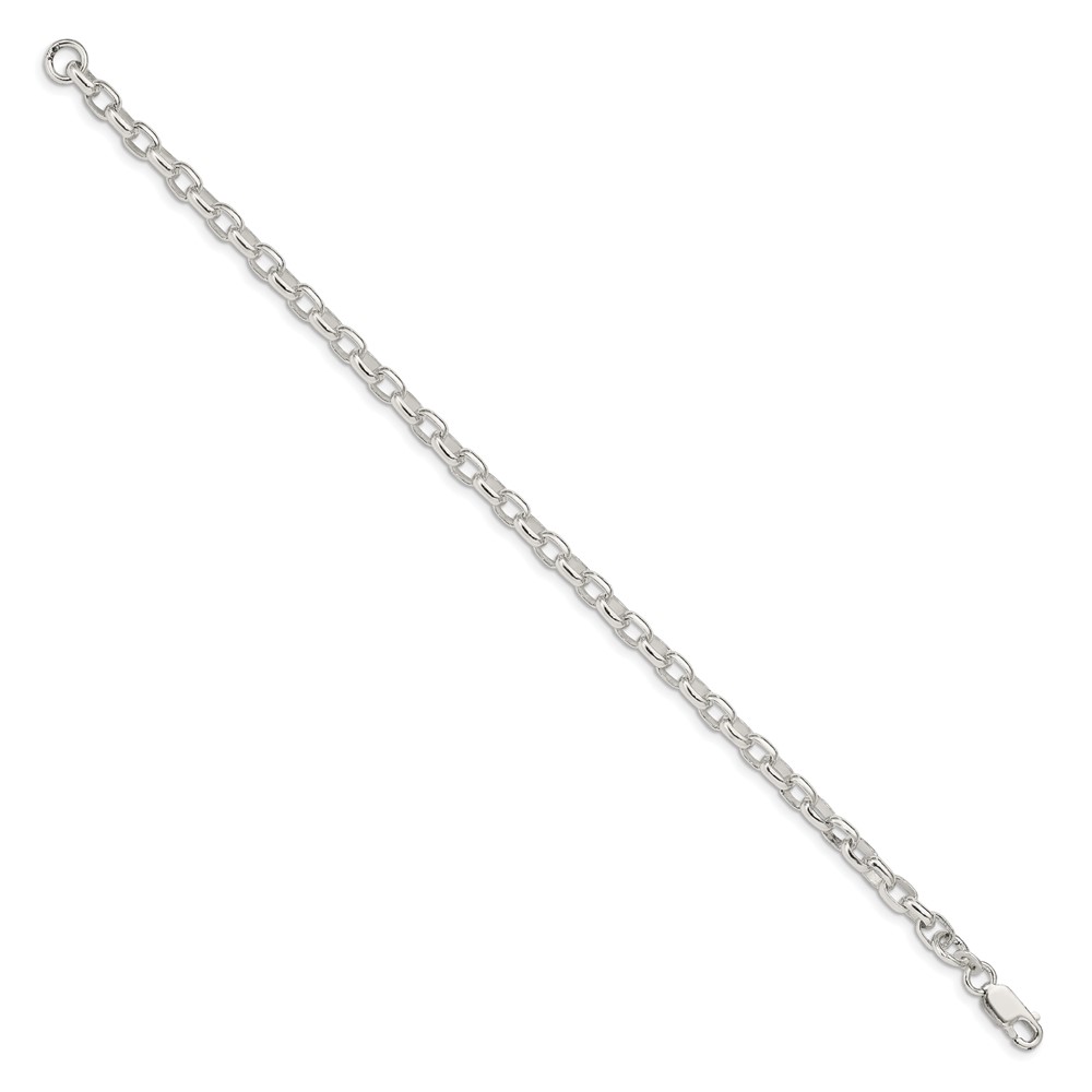 Sterling Silver 4.4mm Oval Fancy Rolo Chain (QFC87-7)