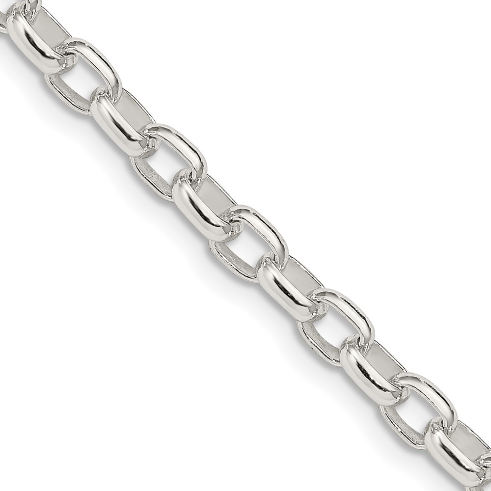 Sterling Silver 4.4mm Oval Fancy Rolo Chain (QFC87-16)