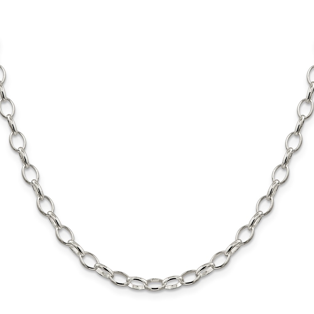 Sterling Silver 5mm Fancy Rolo Chain (QFC88-24)
