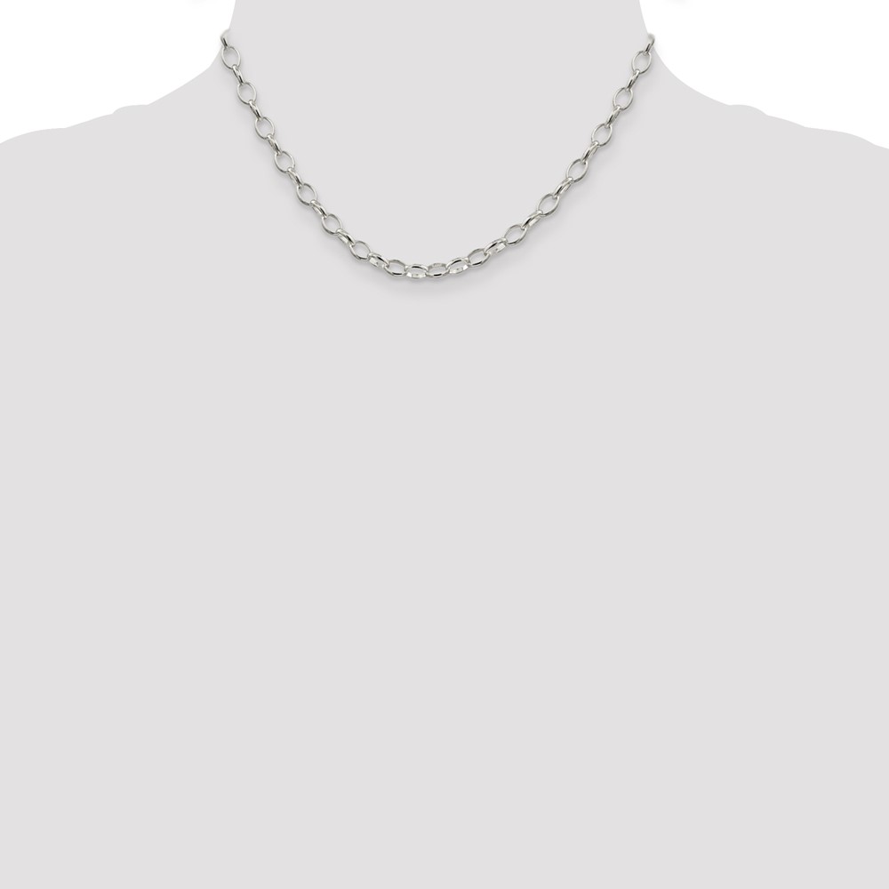 Sterling Silver 5mm Fancy Rolo Chain (QFC88-16)