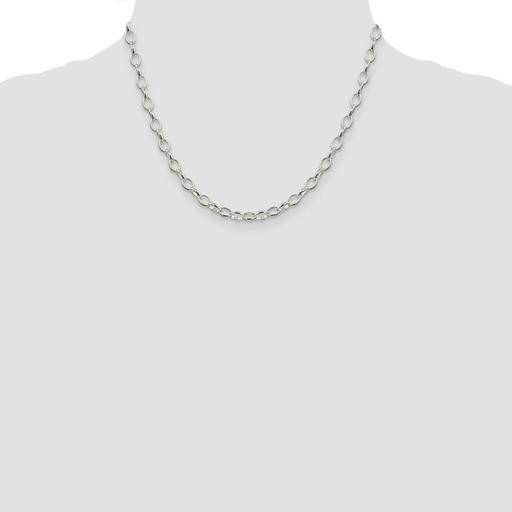 Sterling Silver 5mm Fancy Rolo Chain (QFC88-18)