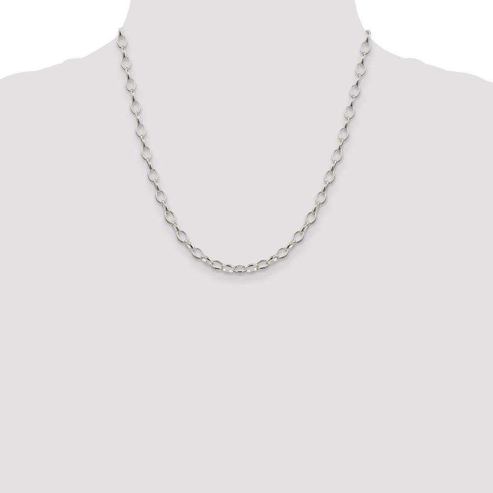 Sterling Silver 5mm Fancy Rolo Chain (QFC88-20)