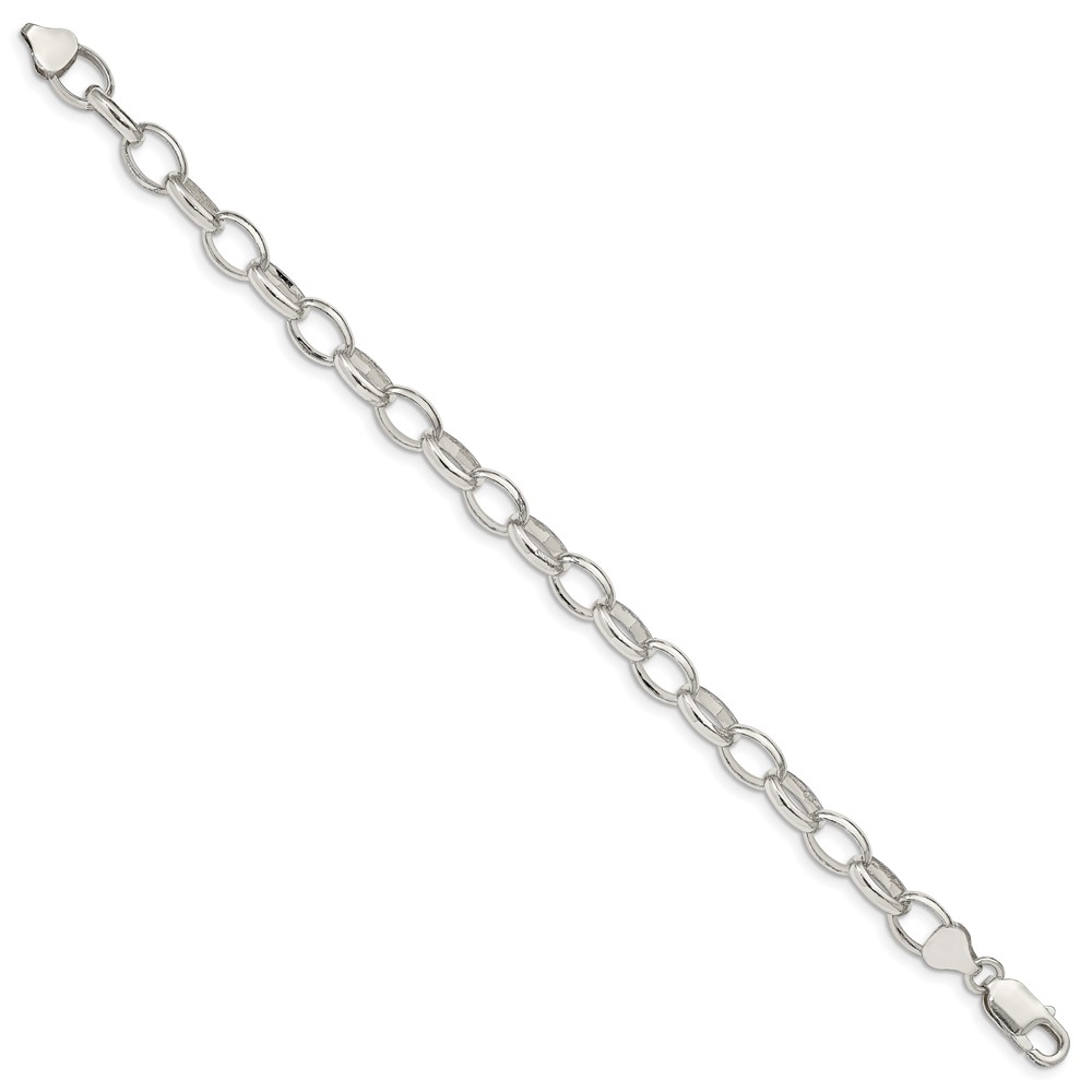 Sterling Silver 8mm Fancy Rolo Chain (QFC89-7)