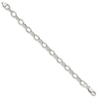 Sterling Silver 8mm Fancy Rolo Chain view 2