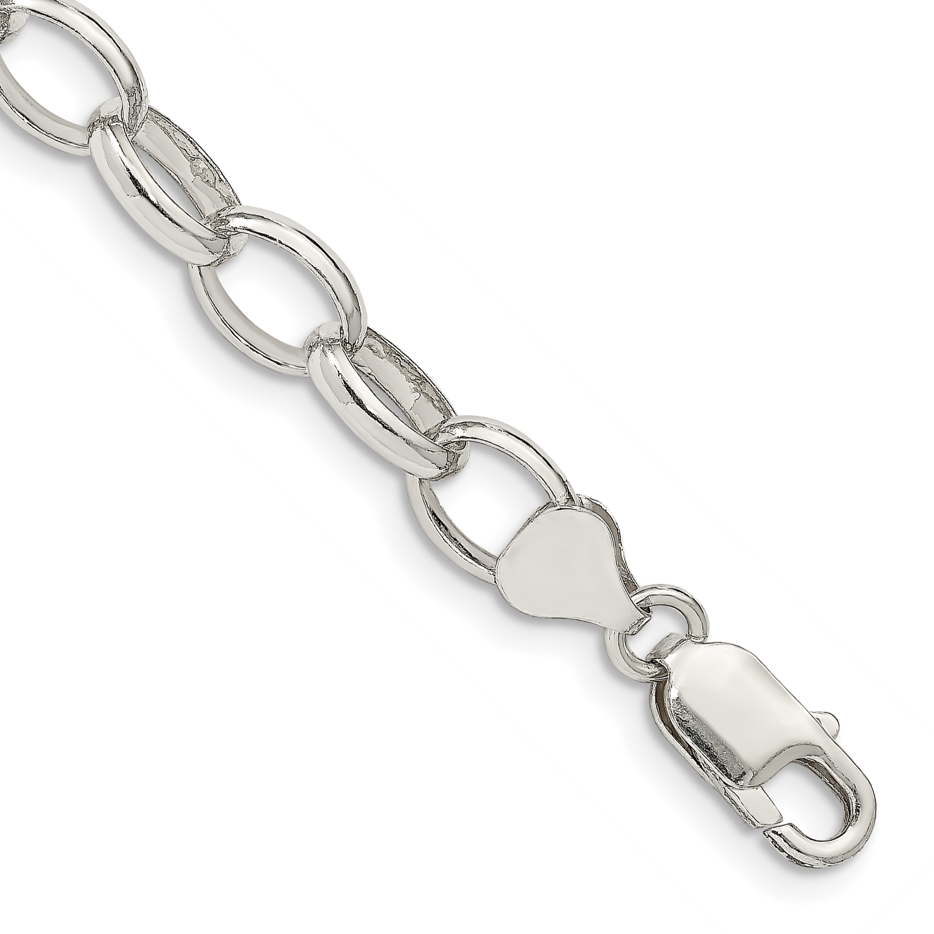 Sterling Silver 8mm Fancy Rolo Chain (QFC89-7)