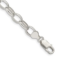 Sterling Silver 8mm Fancy Rolo Chain view 1