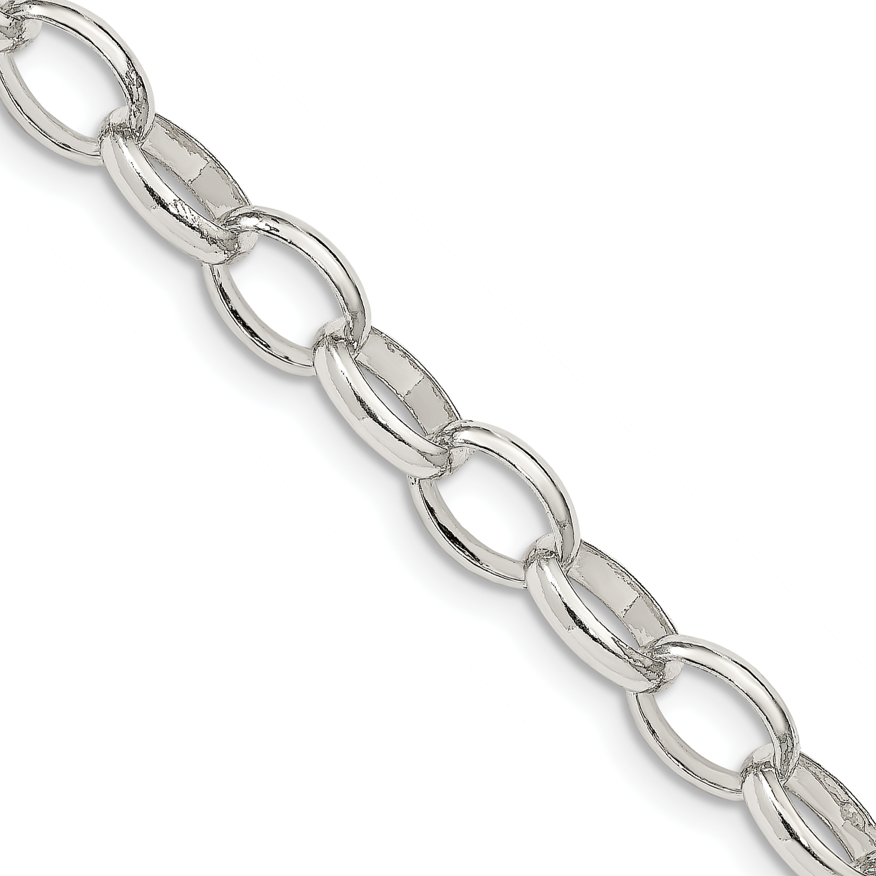 Sterling Silver 8mm Fancy Rolo Chain (QFC89-16)