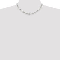 Sterling Silver 6.1mm Fancy Patterned Rolo Chain view 4
