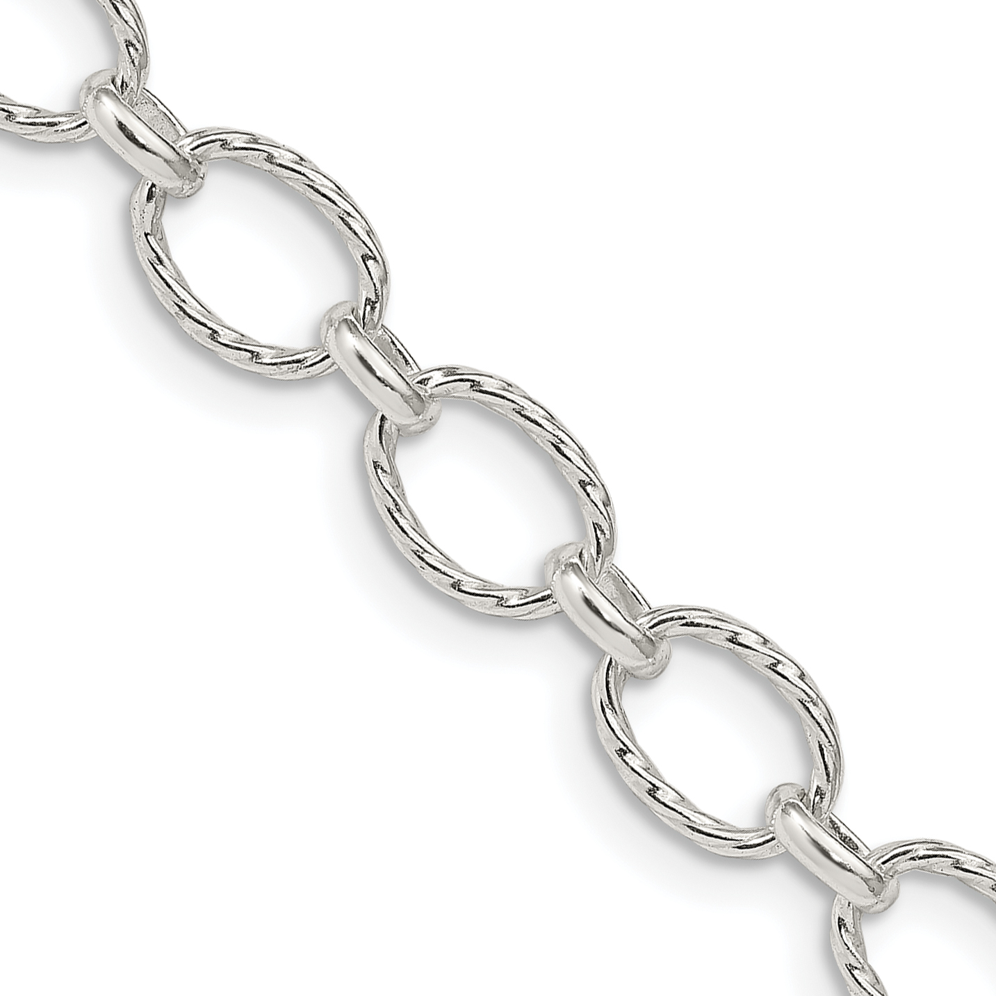Sterling Silver 6.1mm Fancy Patterned Rolo Chain (QFC92-16)