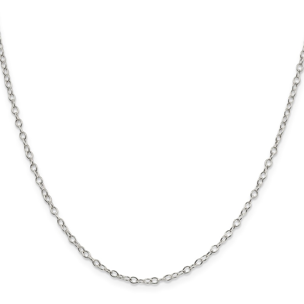 Sterling Silver 2.25mm Oval Cable Chain (QFC93-30)