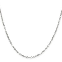 Sterling Silver 2.25mm Oval Cable Chain view 2
