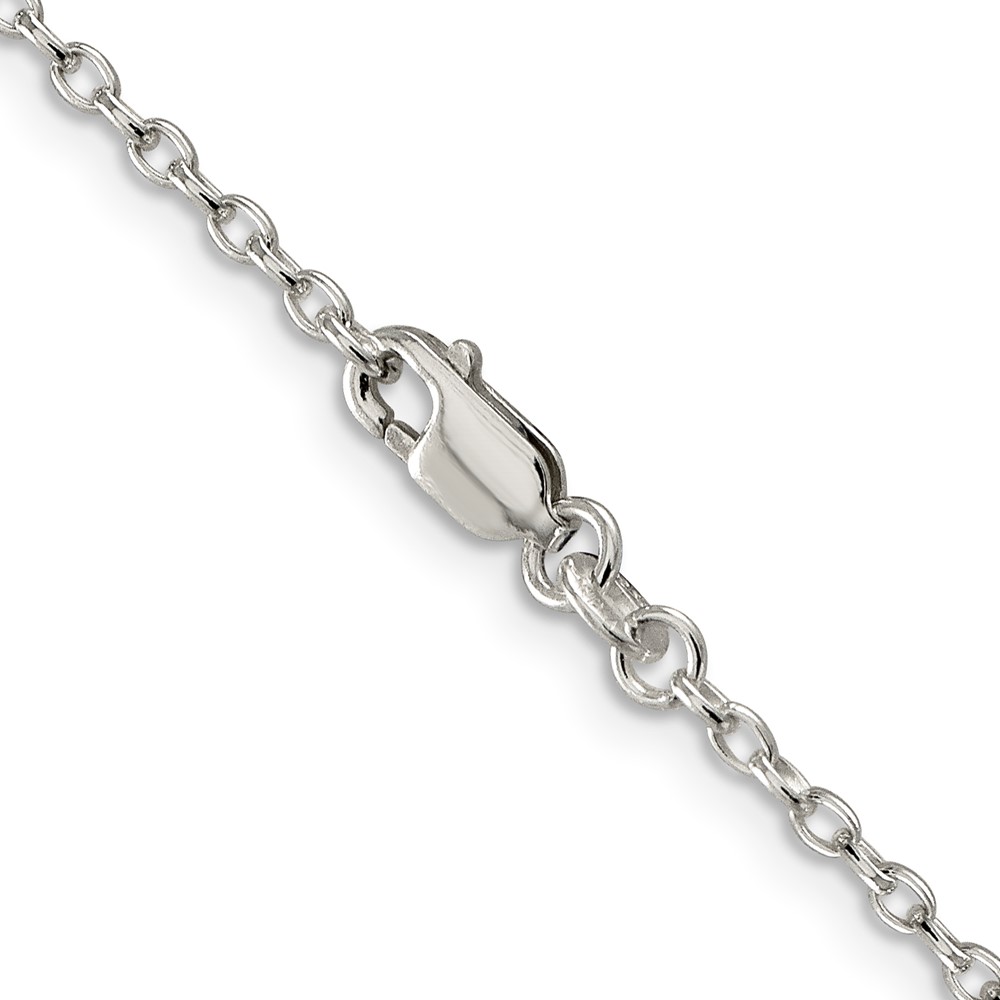 Sterling Silver 2.25mm Oval Cable Chain (QFC93-30)