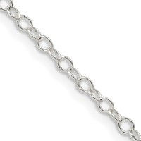 Sterling Silver 2.25mm Oval Cable Chain view 1