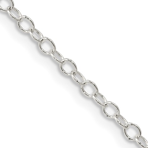 Sterling Silver 2.25mm Oval Cable Chain