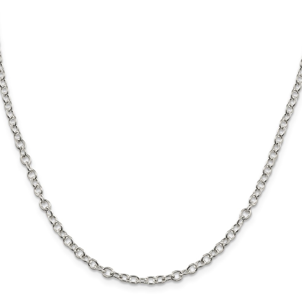 Sterling Silver 3.75mm Oval Cable Chain (QFC94-16)