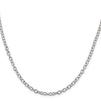 Sterling Silver 3.75mm Oval Cable Chain view 2