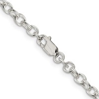 Sterling Silver 3.75mm Oval Cable Chain view 3