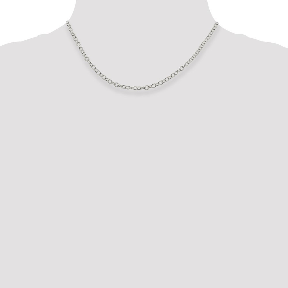Sterling Silver 3.75mm Oval Cable Chain (QFC94-16)