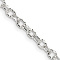 Sterling Silver 3.75mm Oval Cable Chain view 1
