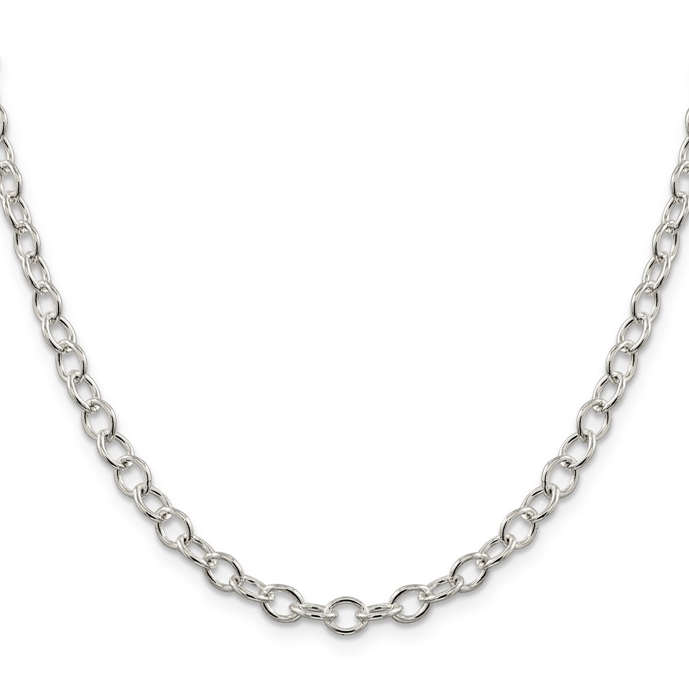 Sterling Silver 5.3mm Oval Cable Chain (QFC95-20)