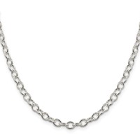 Sterling Silver 5.3mm Oval Cable Chain view 2