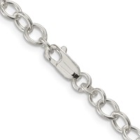 Sterling Silver 5.3mm Oval Cable Chain view 3