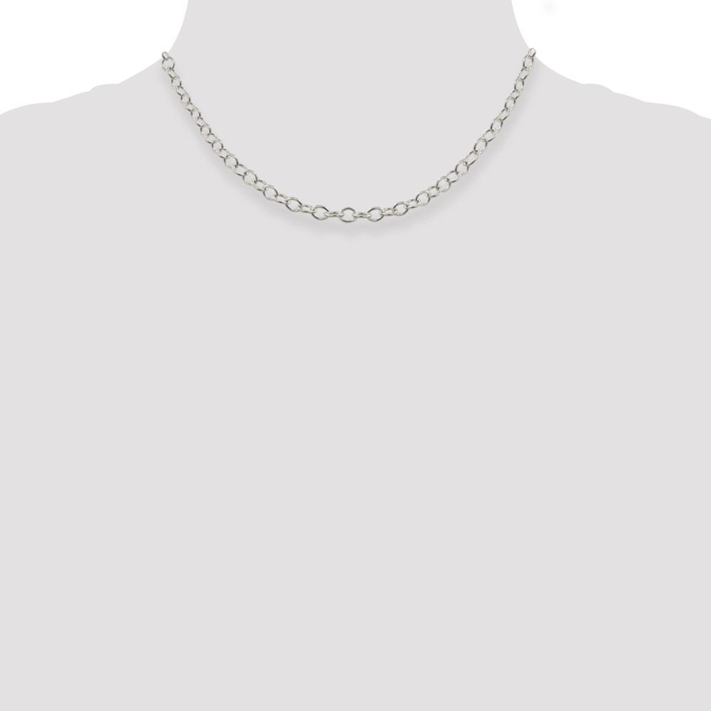 Sterling Silver 5.3mm Oval Cable Chain (QFC95-16)