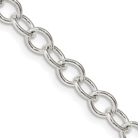 Sterling Silver 5.3mm Oval Cable Chain view 1