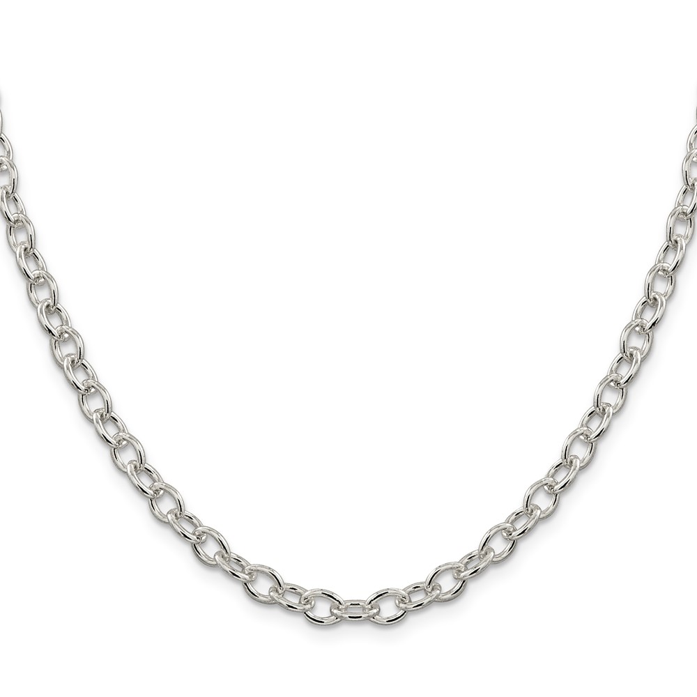 Sterling Silver 5.75mm Oval Cable Chain (QFC96-18)