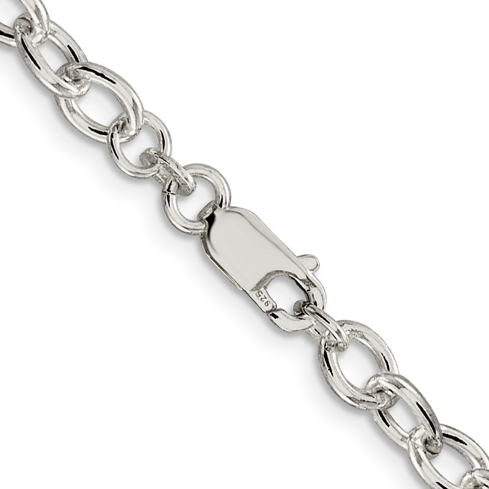 Sterling Silver 5.75mm Oval Cable Chain (QFC96-18)