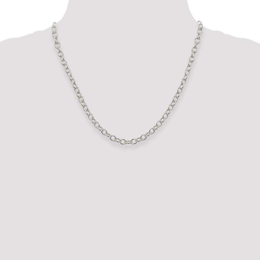 Sterling Silver 5.75mm Oval Cable Chain (QFC96-20)