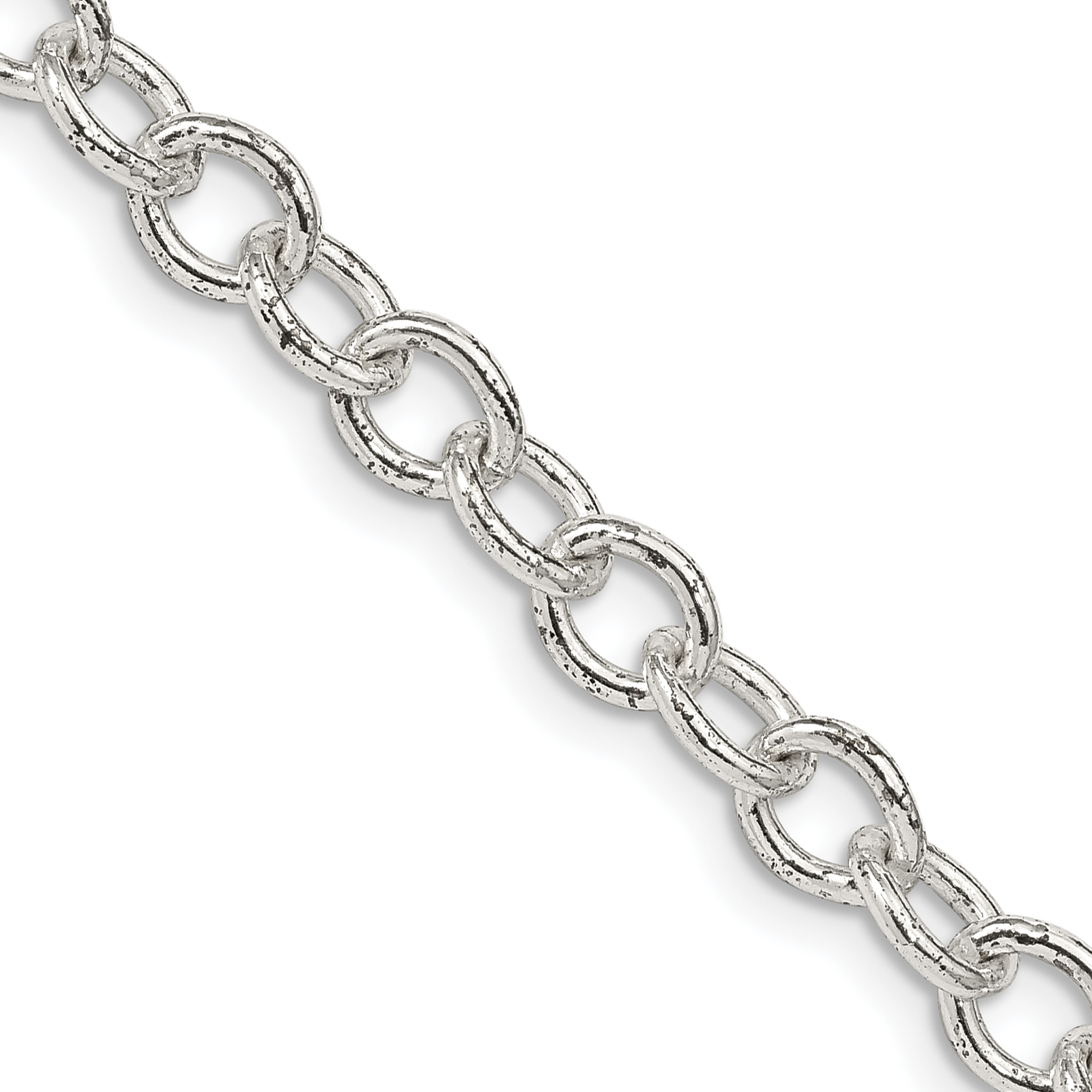 Sterling Silver 5.75mm Oval Cable Chain (QFC96-18)